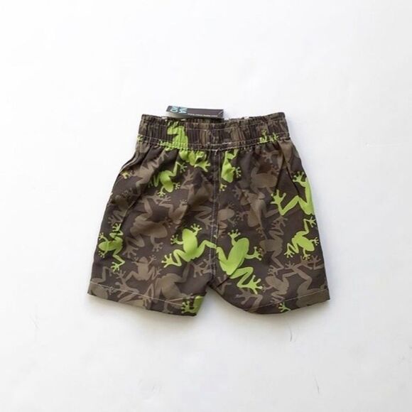 Nano NWT brown frog print swim shorts 12 months - Picture 2 of 2